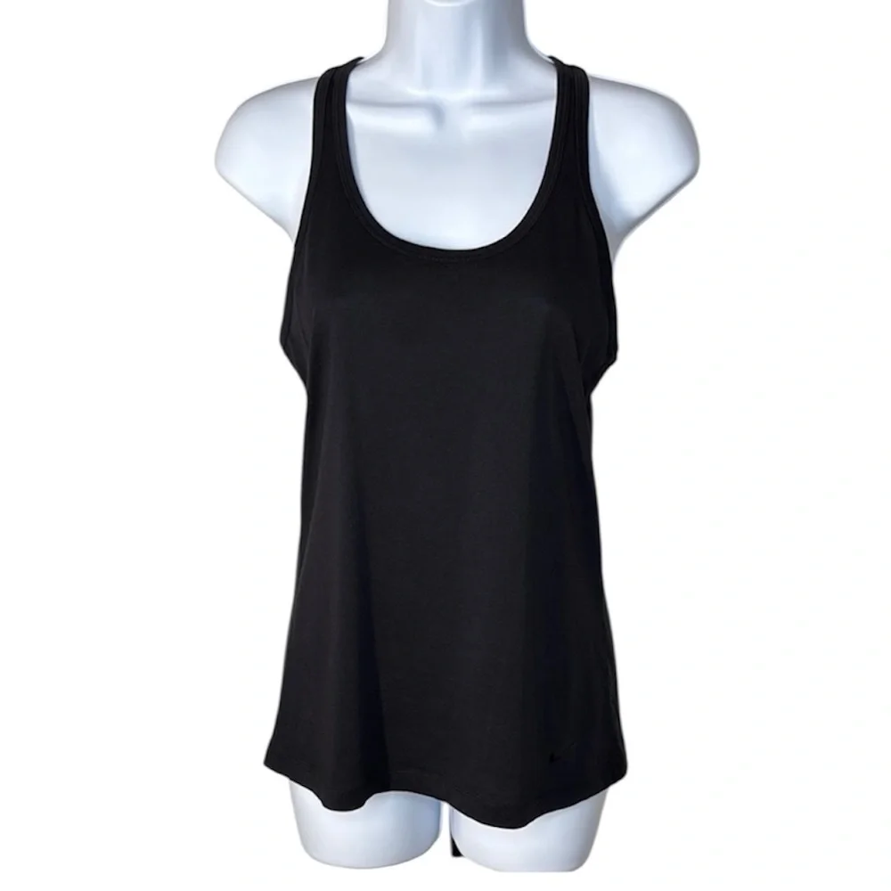 Nike Black Fitted Racer Back Tank Top